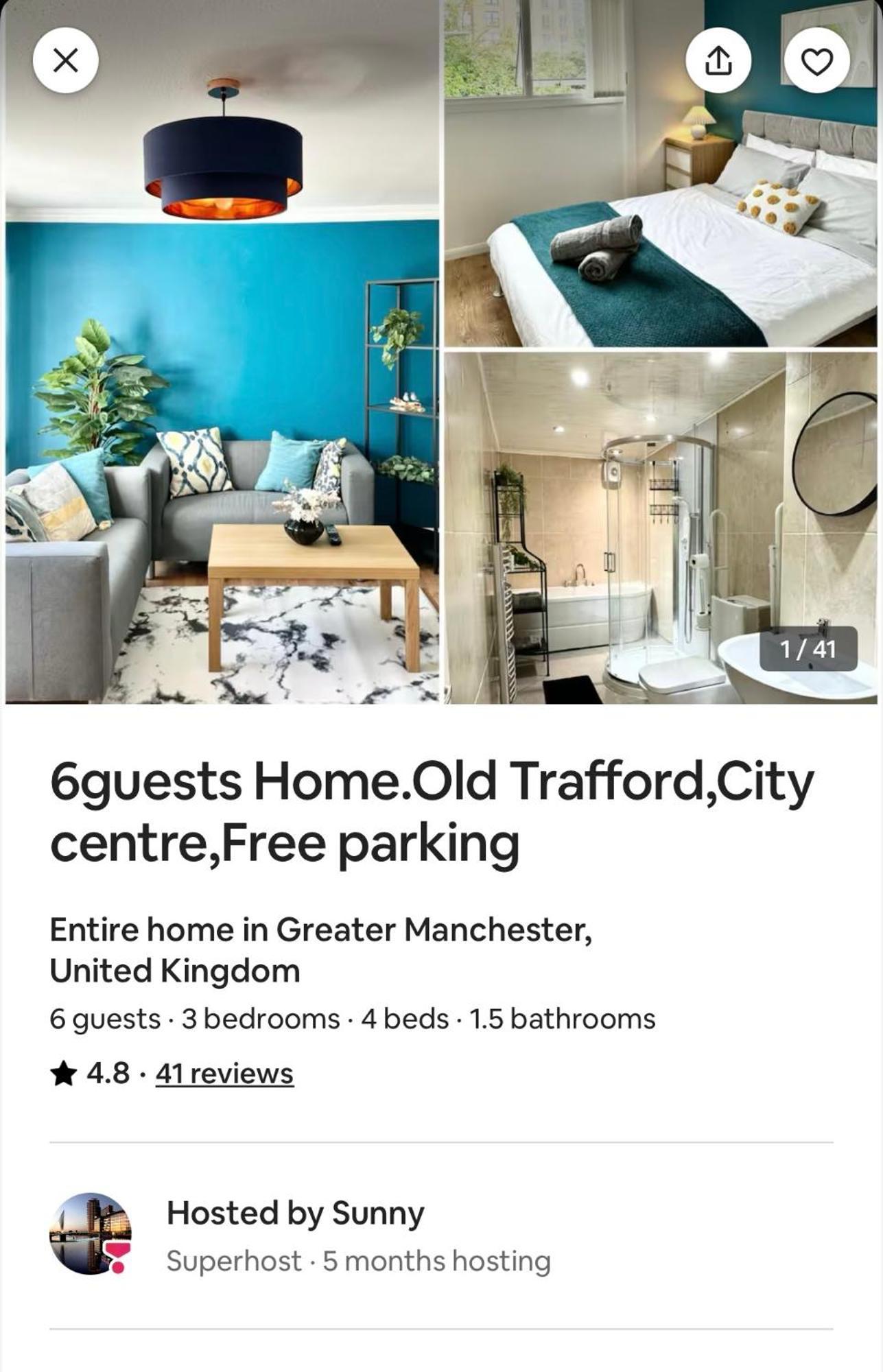 6 Guests House Old Trafford,Media City,City Centre, Free Parking Manchester Exterior photo